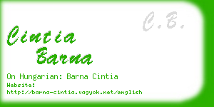 cintia barna business card